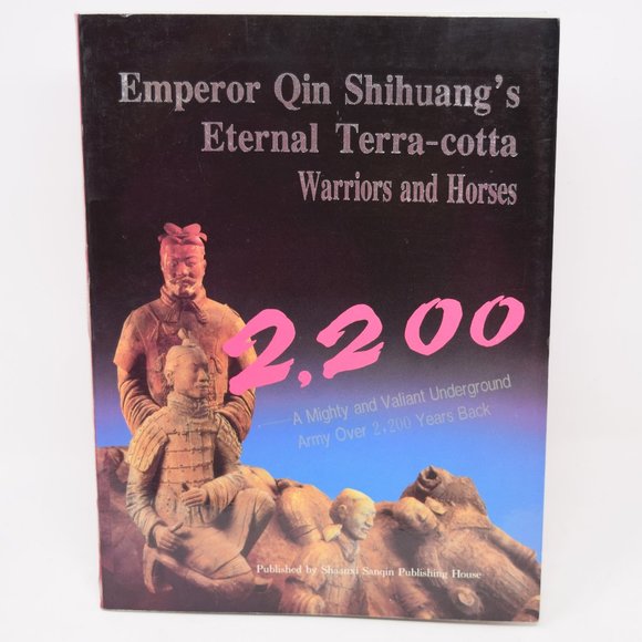 Emperor Qin Shihuang Eternal Terra Cotta Warriors Horses Archeology Signed Vtg - Picture 1 of 16